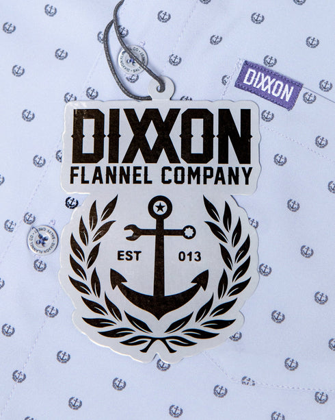 SALTY CREST GREY/BLACK PARTY SHIRT SHORT SLEEVE BUTTON UP  - MENS